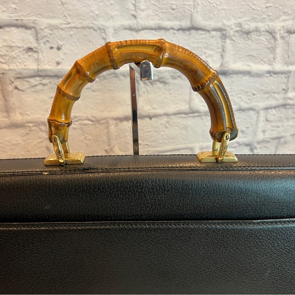NEW ARRIVAL: Vintage GUCCI Bamboo Handle Briefcase - Picture 8 of 13